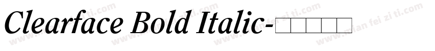 Clearface Bold Italic字体转换